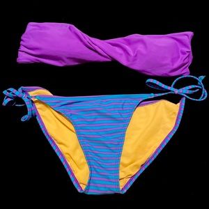 Blue and purple bikini medium